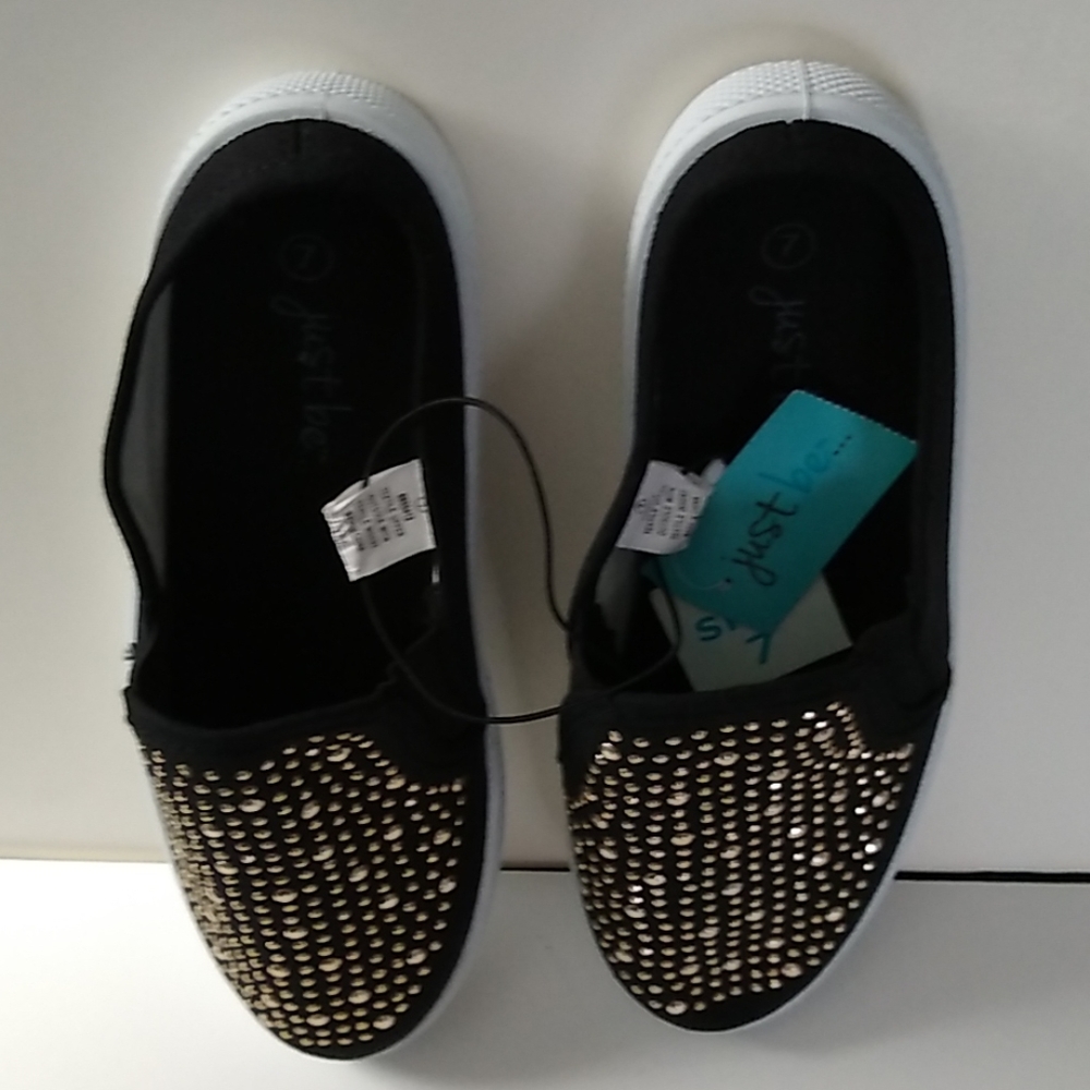 Ladies stud slip on